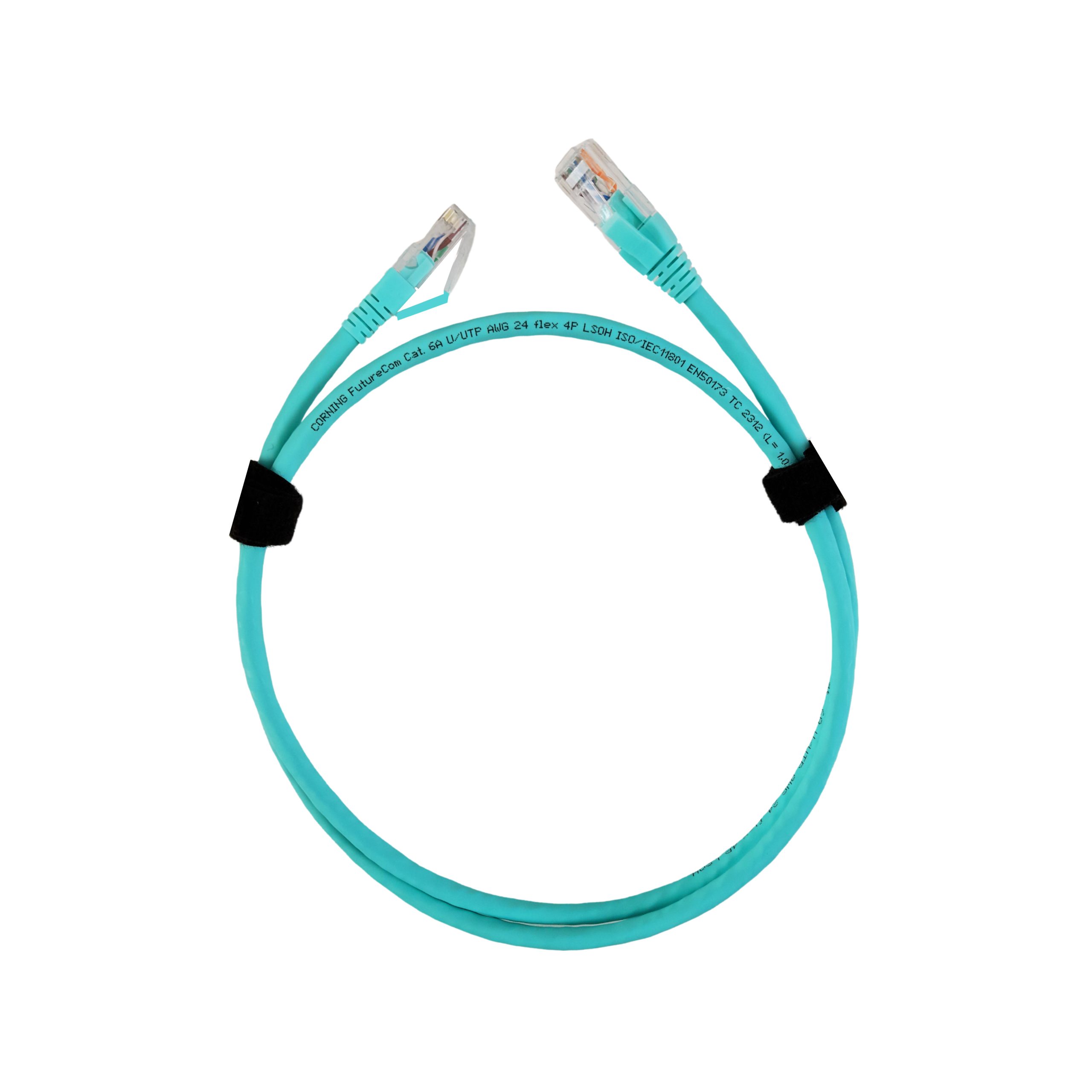CAT6A RJ45 LSZH 24AWG Aqua 1m