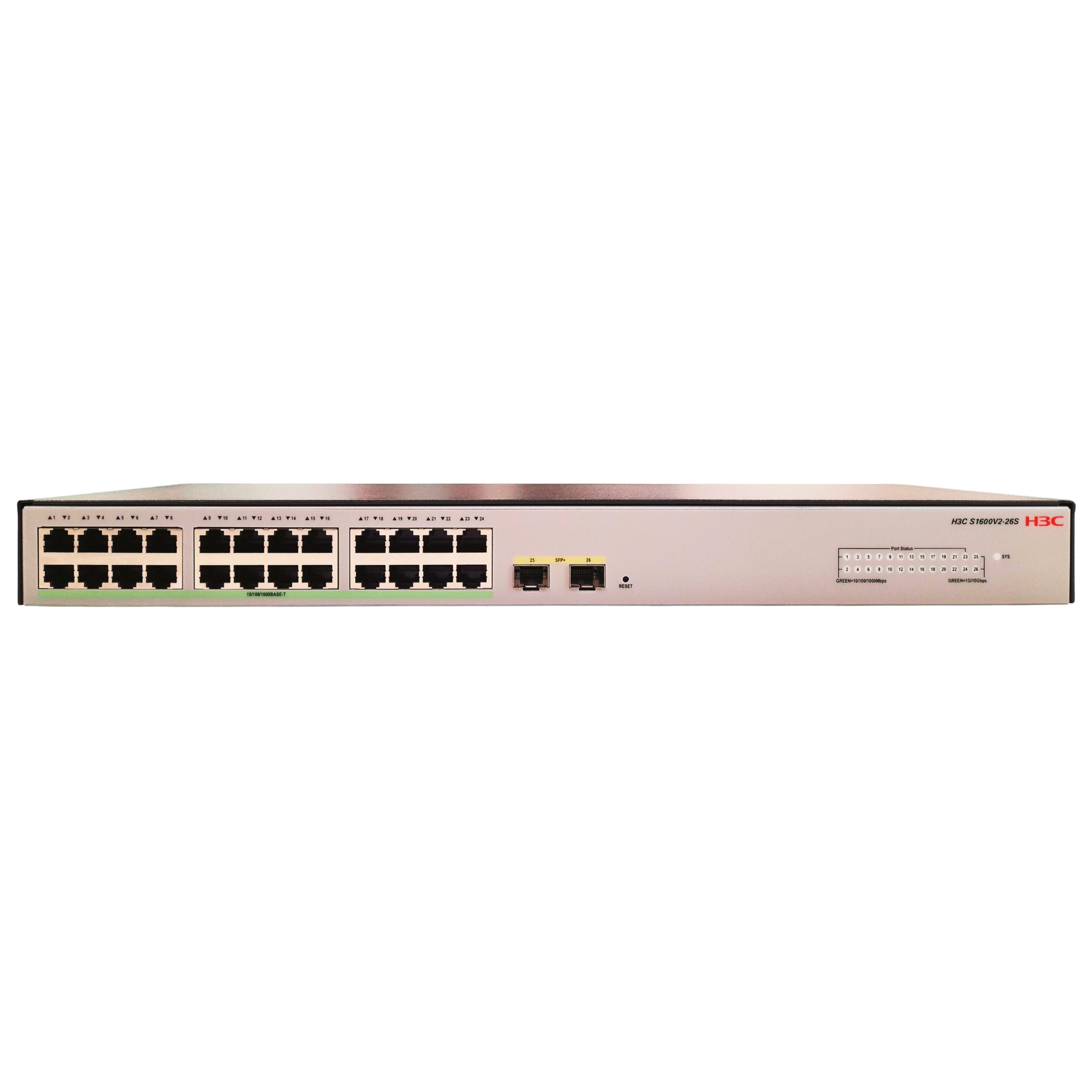 H3C Layer 2 Switch 24 x 1GE Ethernet Ports & 2 x 1GE / 10GE SFP+ Ports