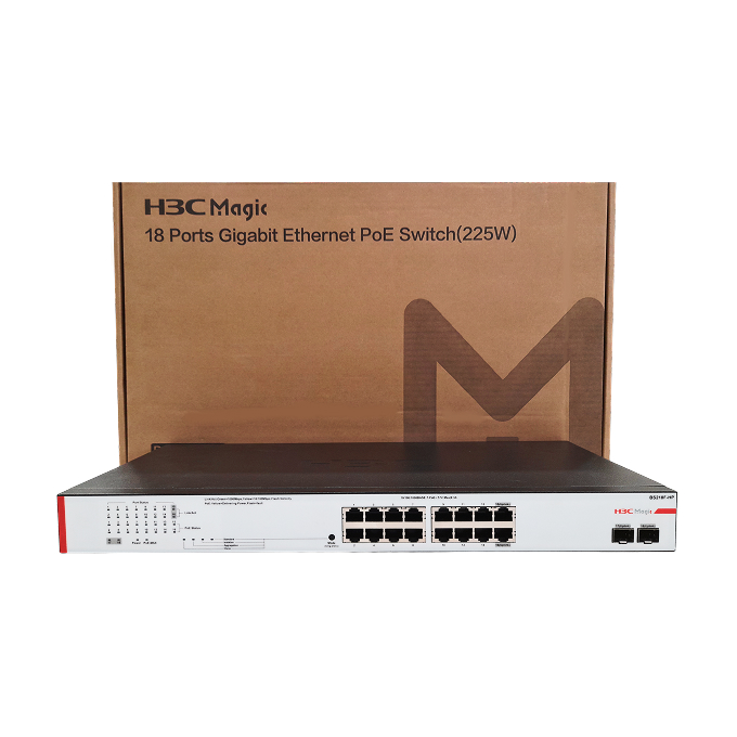07 - H3C Magic Unmanaged Gigabit Switch 16 x 1GE PoE+ Ethernet Ports, 2 x 1GE SFP Ports - Image 4