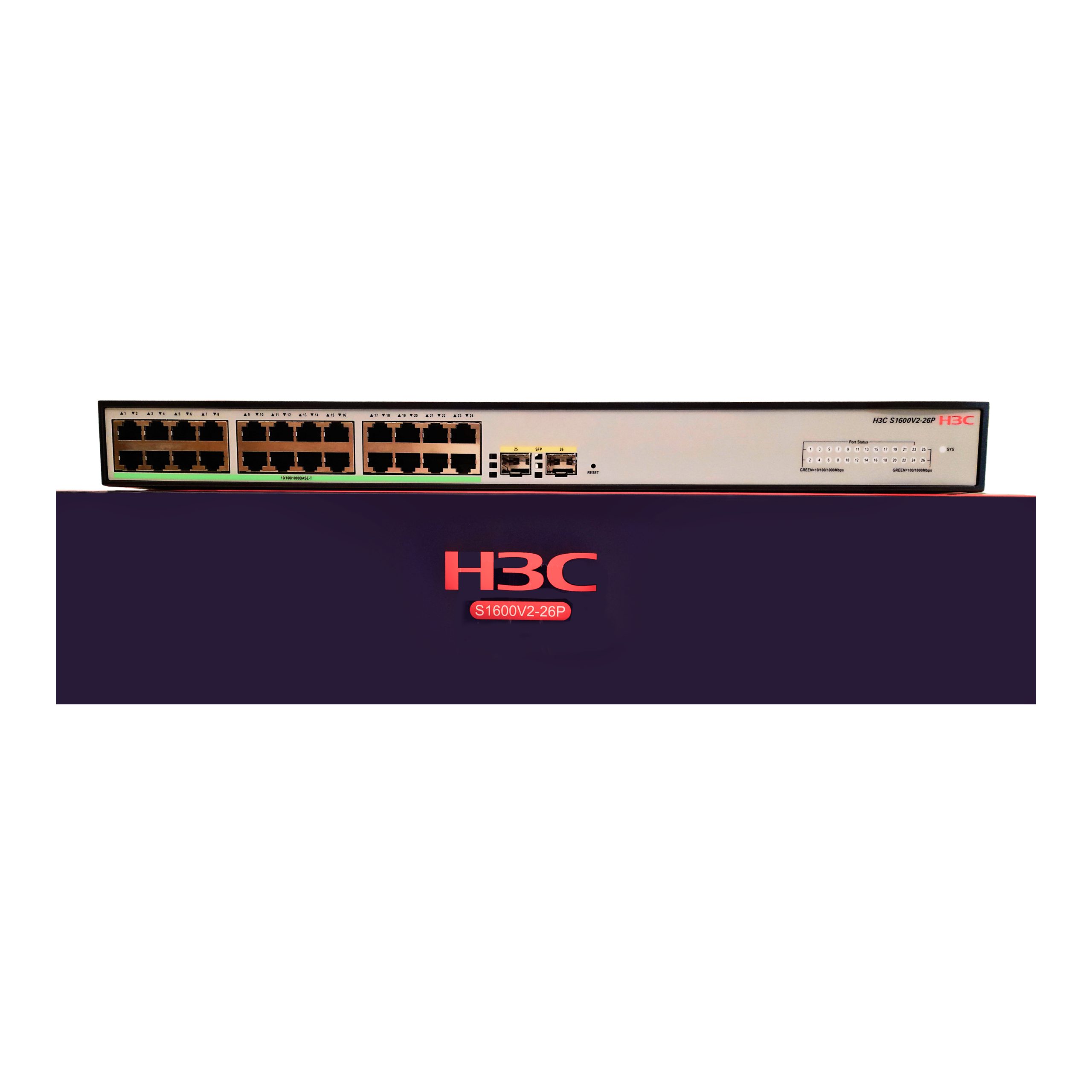H3C Layer 2 Switch 24 x 1GE Ethernet Ports & 2 x 1GE SFP Ports