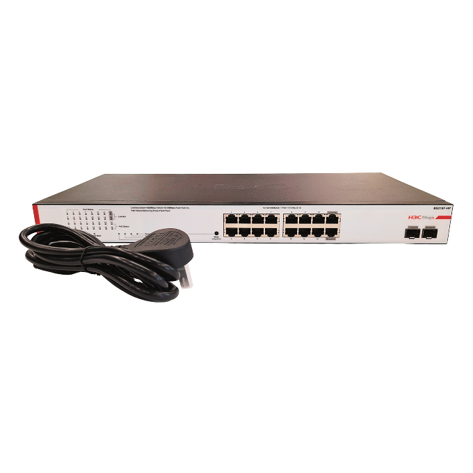 07 - H3C Magic Unmanaged Gigabit Switch 16 x 1GE PoE+ Ethernet Ports, 2 x 1GE SFP Ports - Image 3