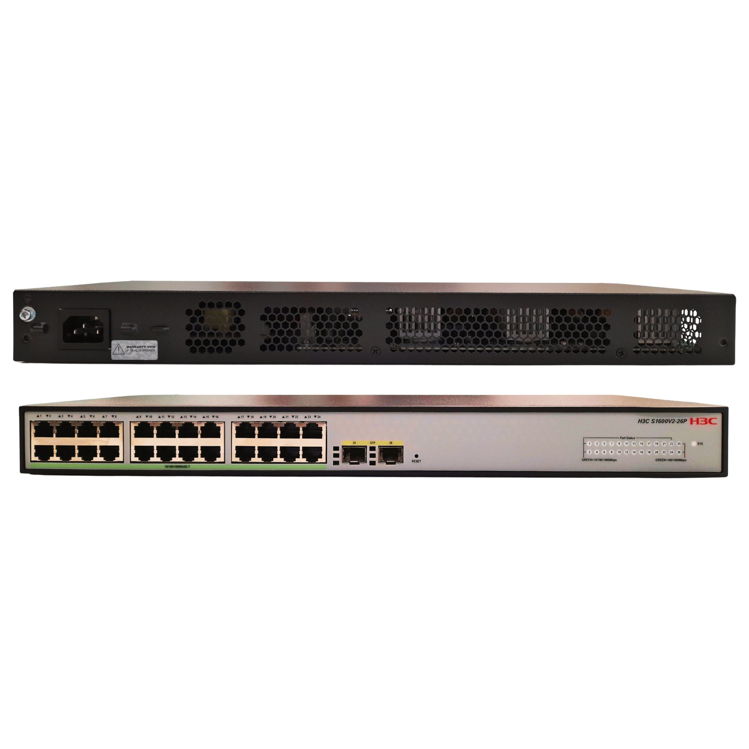 H3C Layer 2 Switch 24 x 1GE Ethernet Ports & 2 x 1GE SFP Ports - Image 4