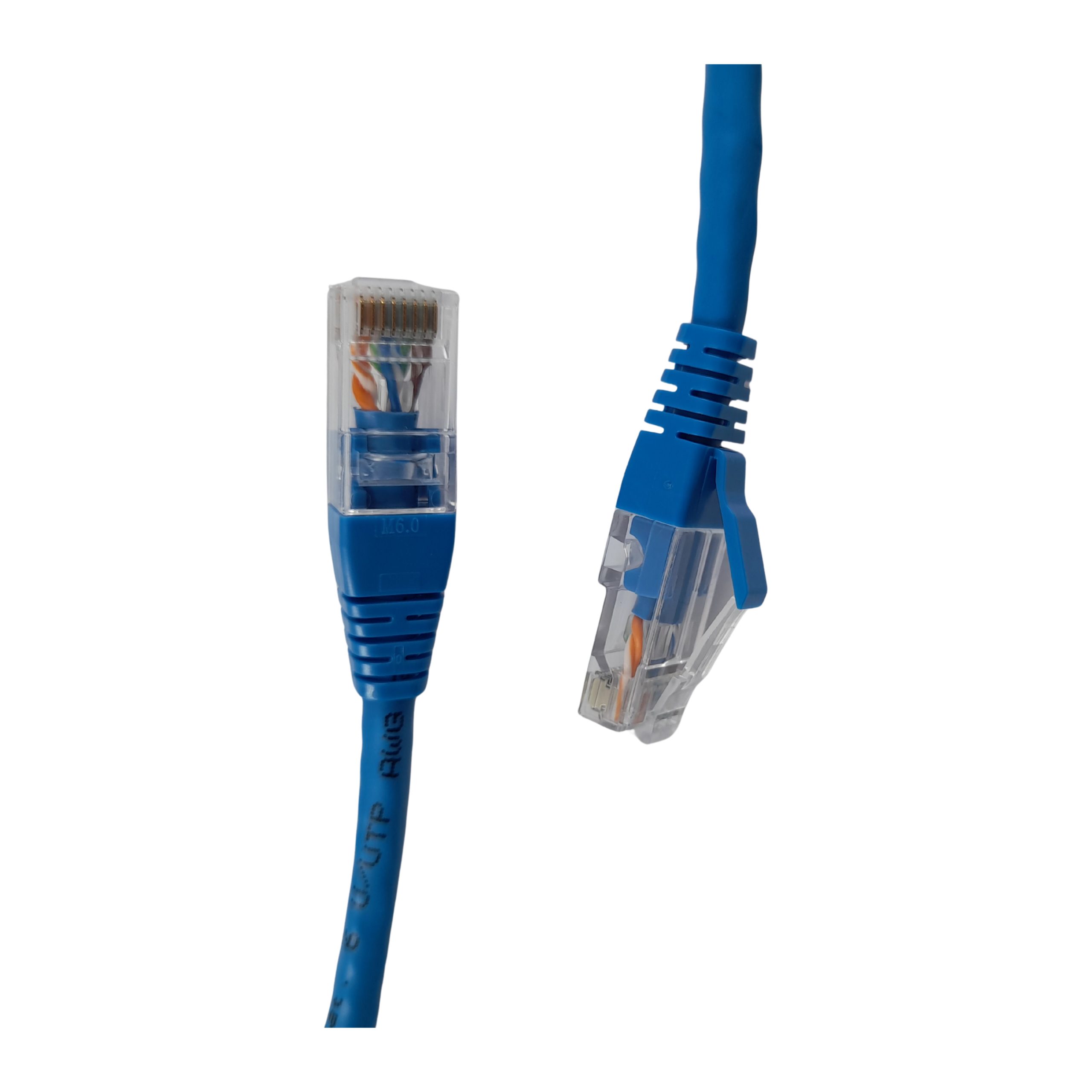 CAT6 RJ45 U/UTP PVC 24AWG Blue 1m - Image 2