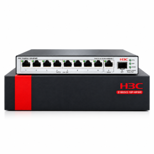 01 - H3C Layer 2 Switch 8 x 1GE PoE+ Ethernet Ports, 1 x 1GE Ethernet Port & 1 x 1GE SFP Ports (PoE Budget 125W)