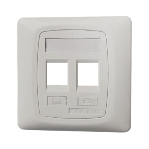 07 - Copper Faceplate 2 Port White